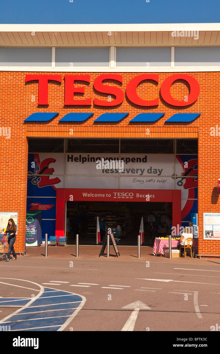 The Tesco Superstore supermarket in Beccles,Suffolk,Uk Stock Photo Alamy
