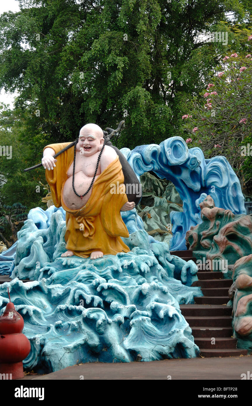 Fat Laughing Buddha Statue, Chinese or Confucianism Folklore, Tiger