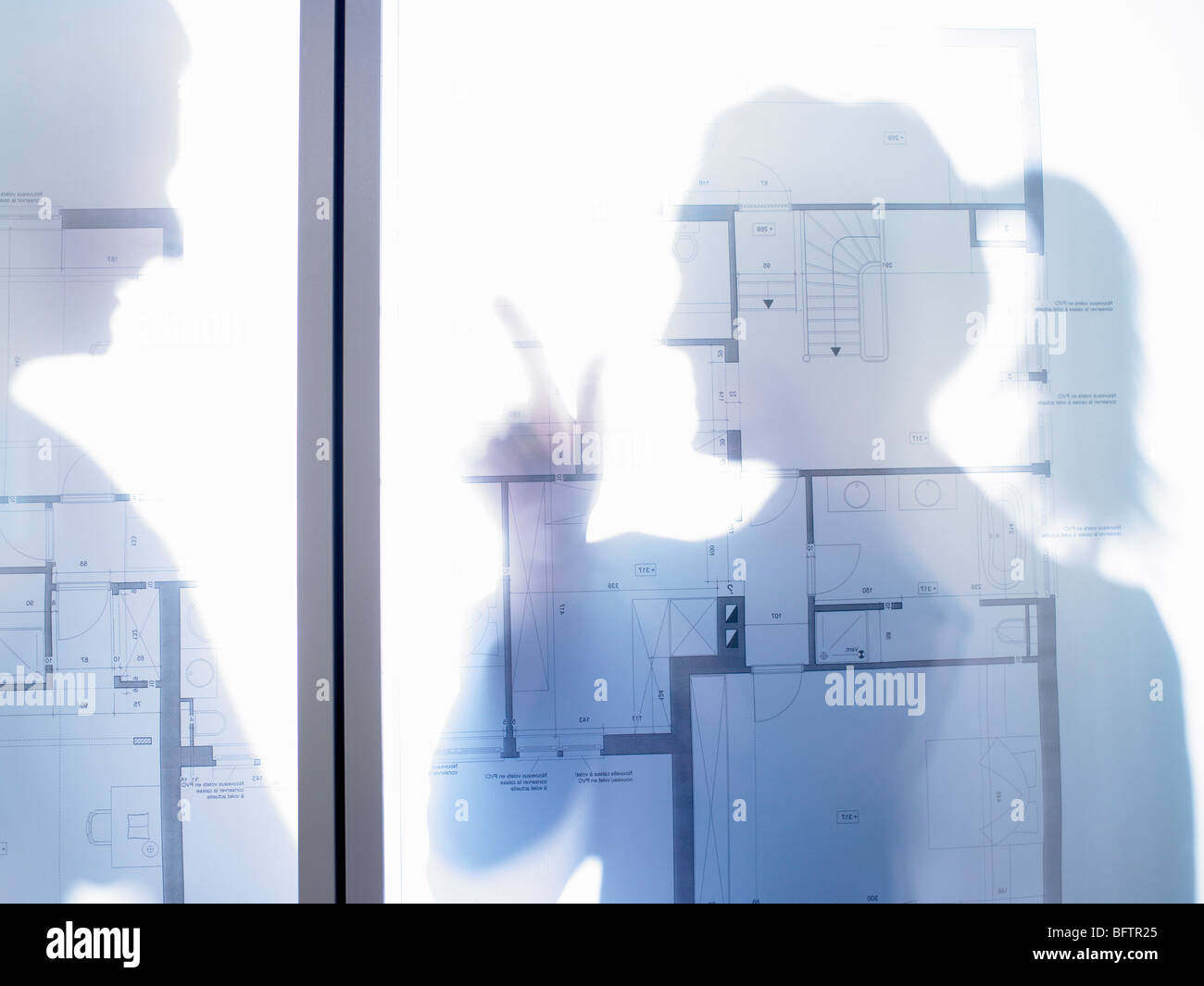 Man woman silhouette standing hi-res stock photography and images - Alamy