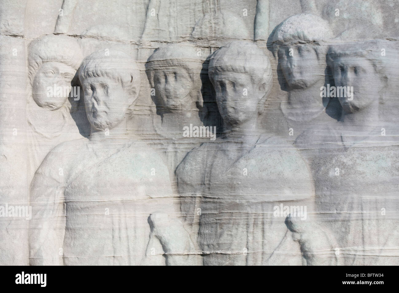 Detail of the relief on the pedestal of the Obelisk of Theodosius in the Hippodrome in Istanbul Stock Photo
