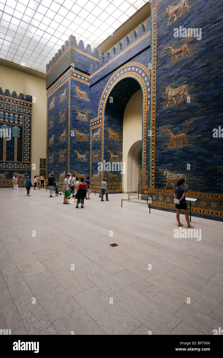 Berlin. Germany. Reconstruction of the Ishtar Gate Pergamon Museum. Stock Photo