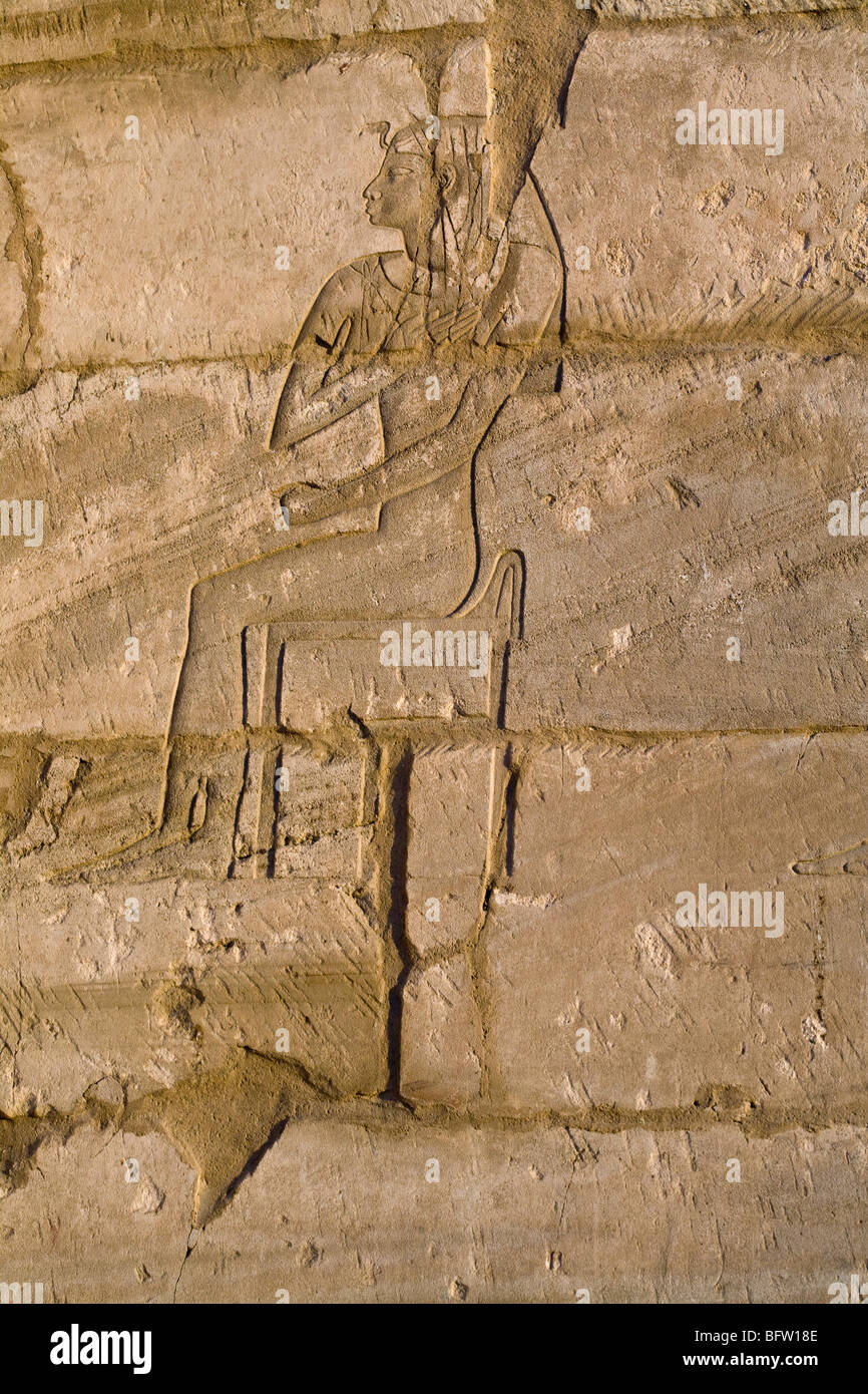 Close up of reliefs at Medinet Habu , Mortuary Temple of Ramesses III ...