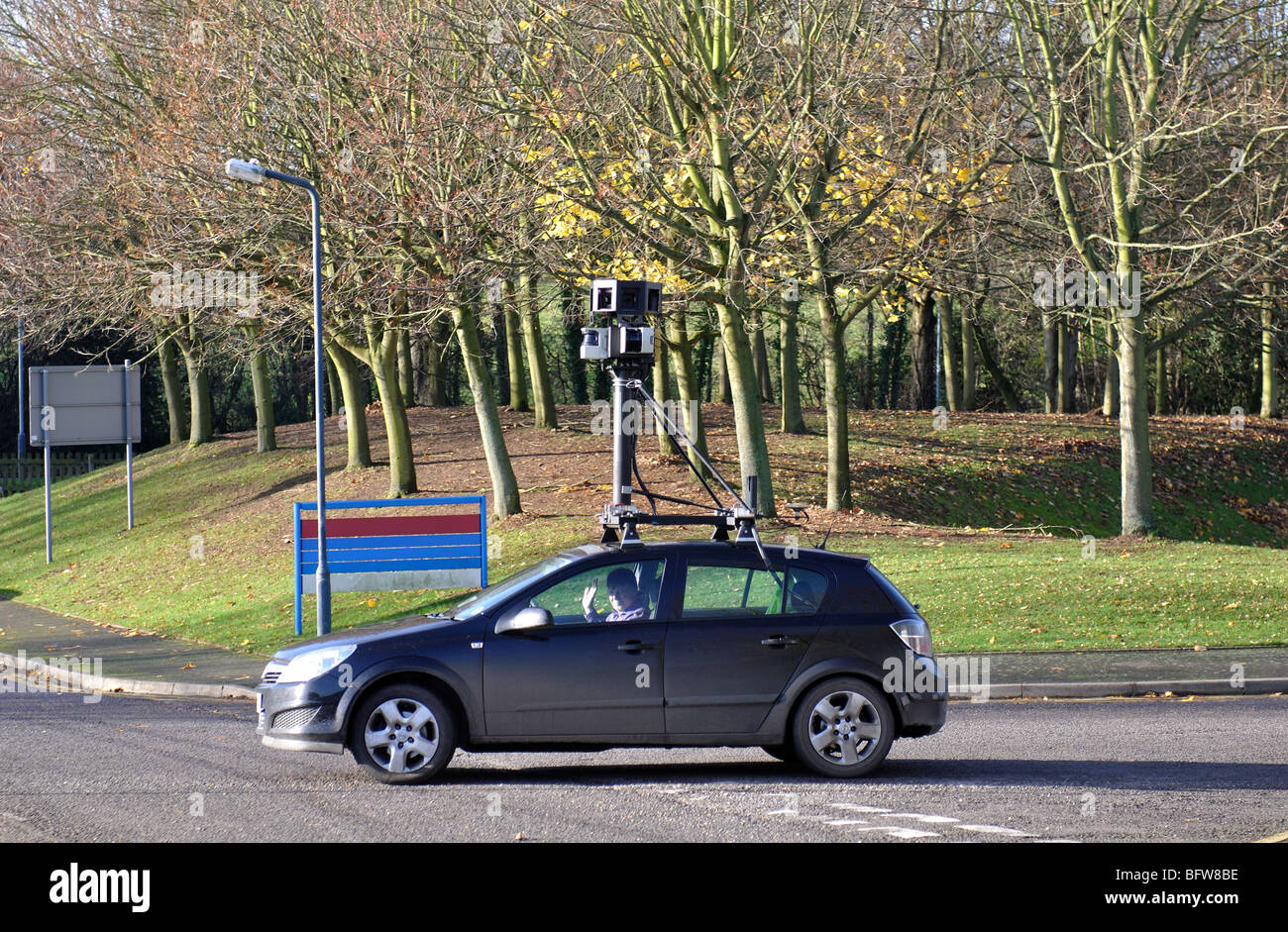Google Street View car, Rugby, Warwickshire, England, UK Stock Photo