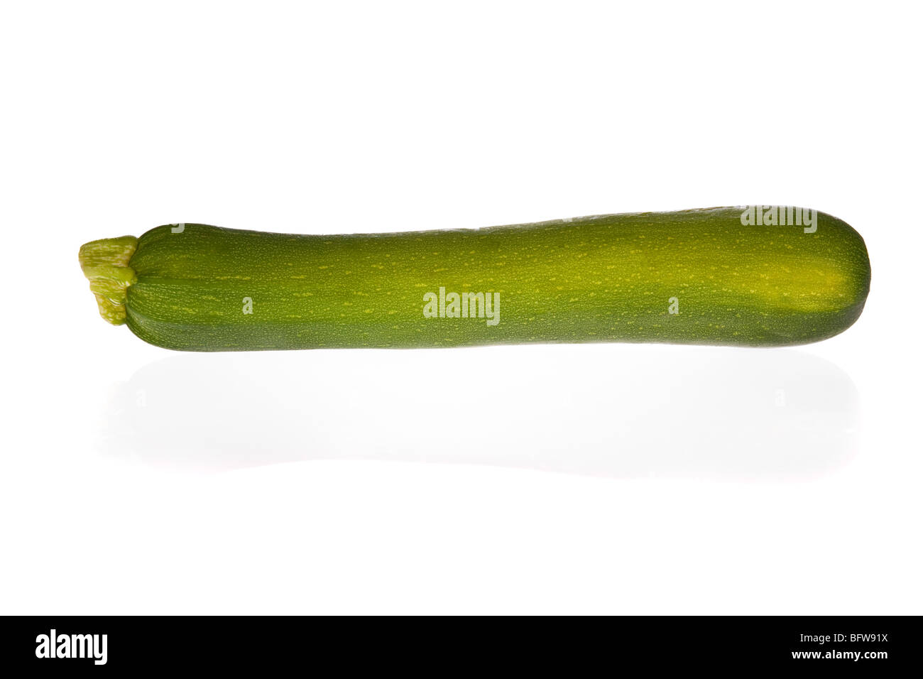Zucchini or courgette isolated on a white background Stock Photo