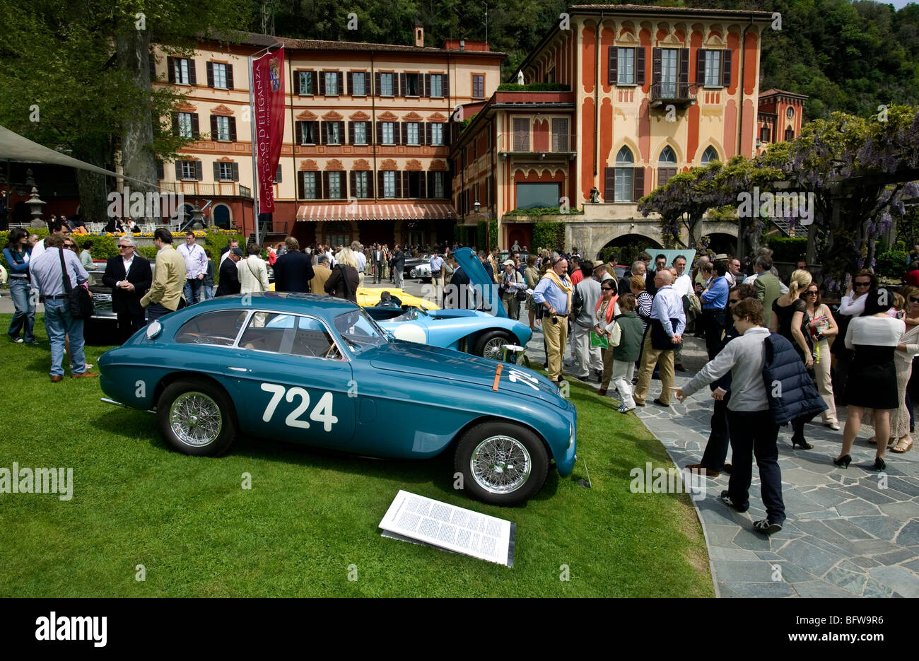 Ferrari 166/195S Berlinetta Le Mans by Touring 1950 at Villa D' Este  concours Lake Como Italy Stock Photo