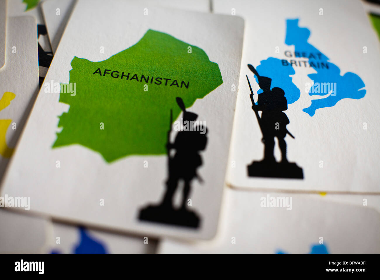 The Afghanistan card in the classic board game of "Risk Stock Photo Alamy