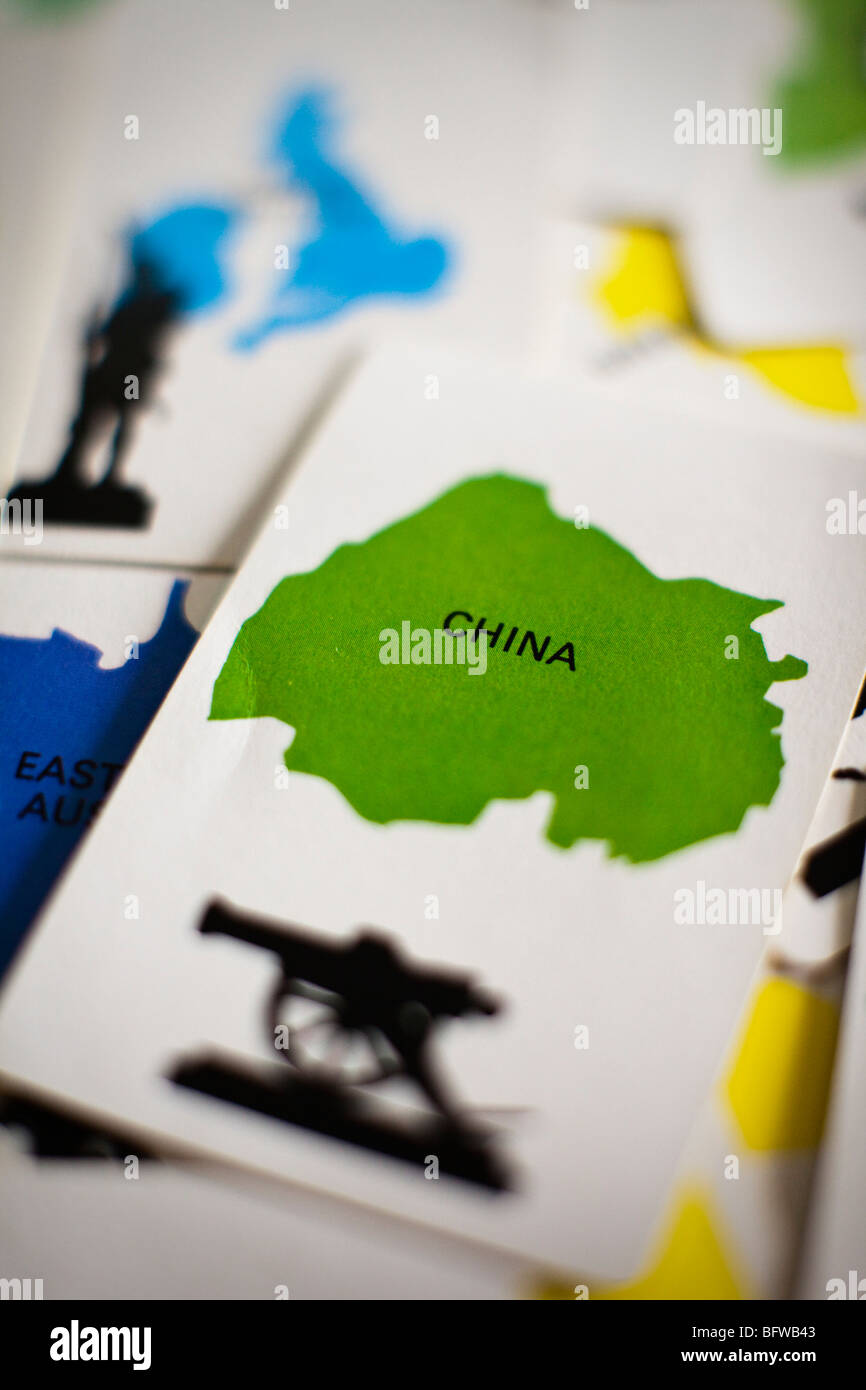 The China card in the classic board game of "Risk Stock Photo - Alamy