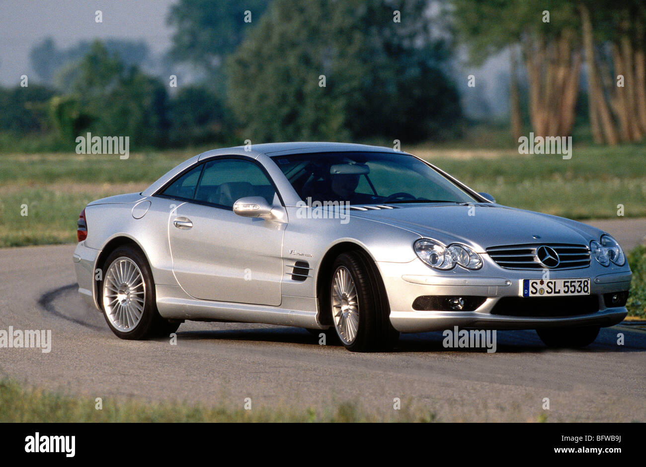 AMG Mercedes 500 SL 2002 Stock Photo
