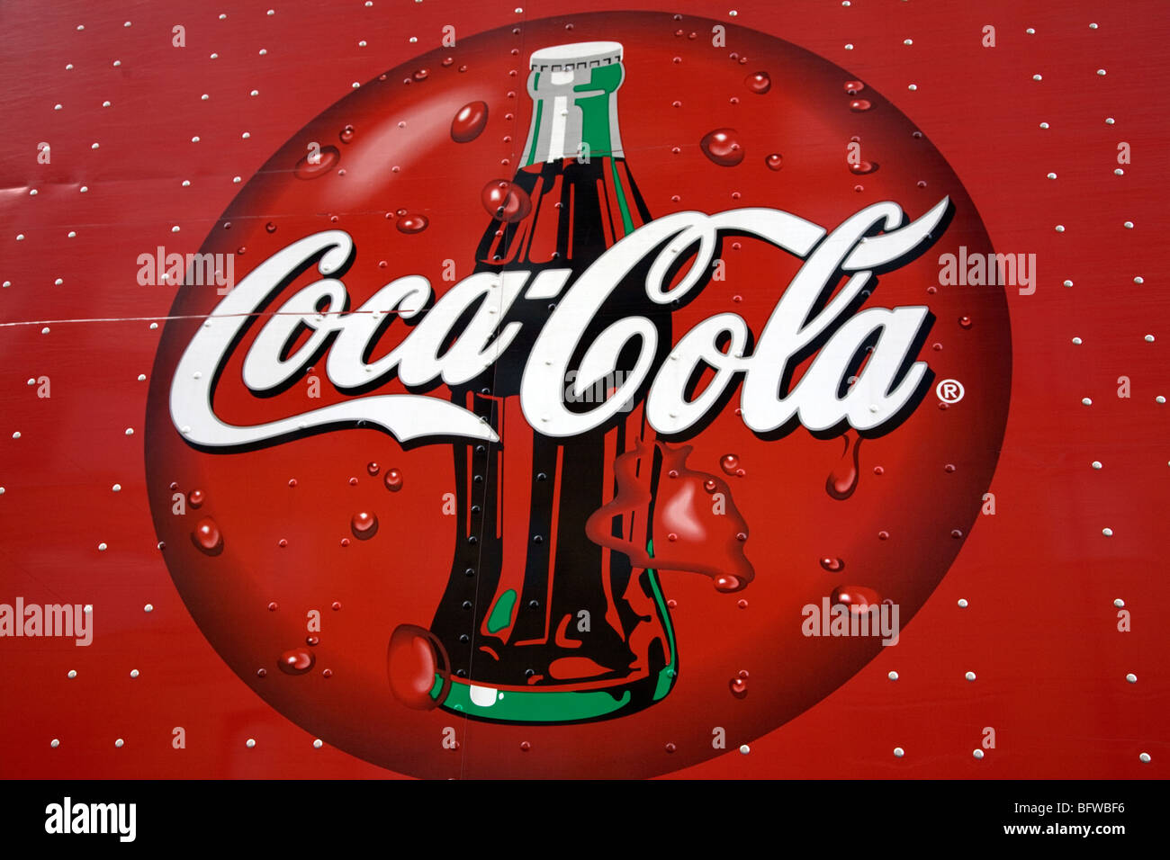 Trademark Coca Cola Logo Advertised On Truck Atlanta Georgia USA Stock Photo
