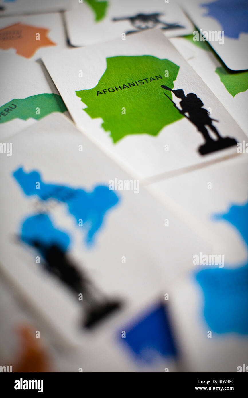 The Afghanistan card in the classic board game of "Risk Stock Photo Alamy