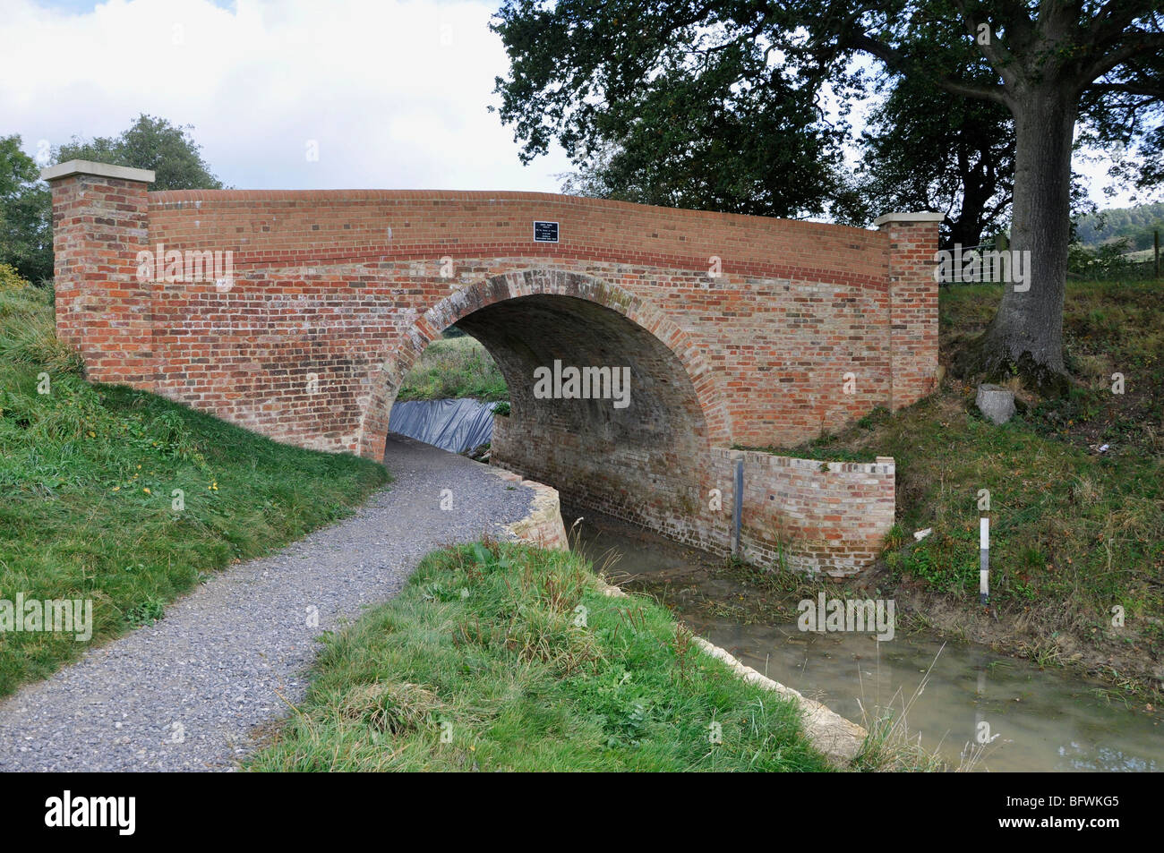 Restored Double Bridge on Wilts and Berks canal at Naish Hill nr Lacock Wiltshire Uk Stock Photo