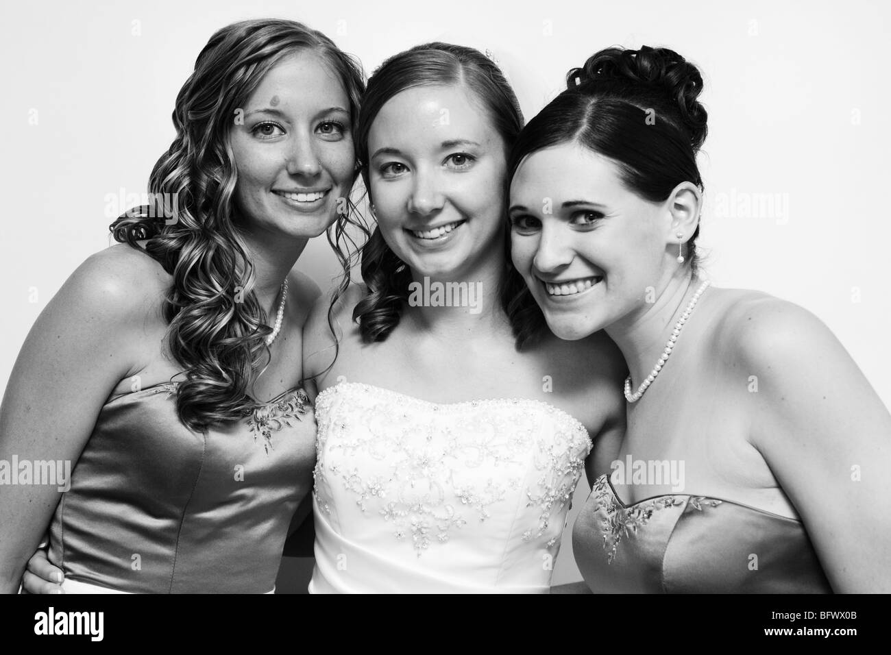 Bridesmaids and bride Stock Photo Alamy
