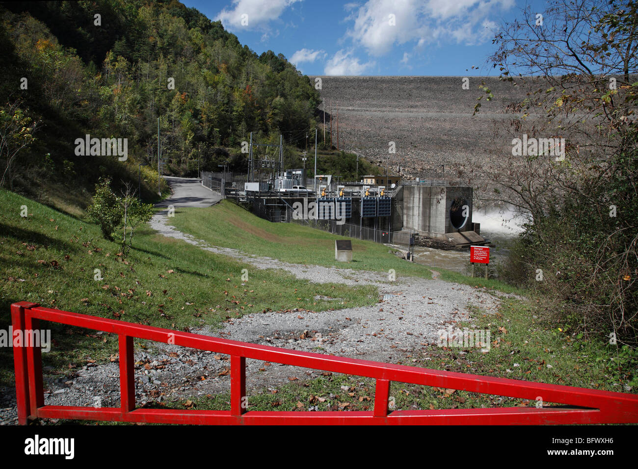 Gauley river Summersville Dam in USA West Virginia USA hi-res Stock Photo