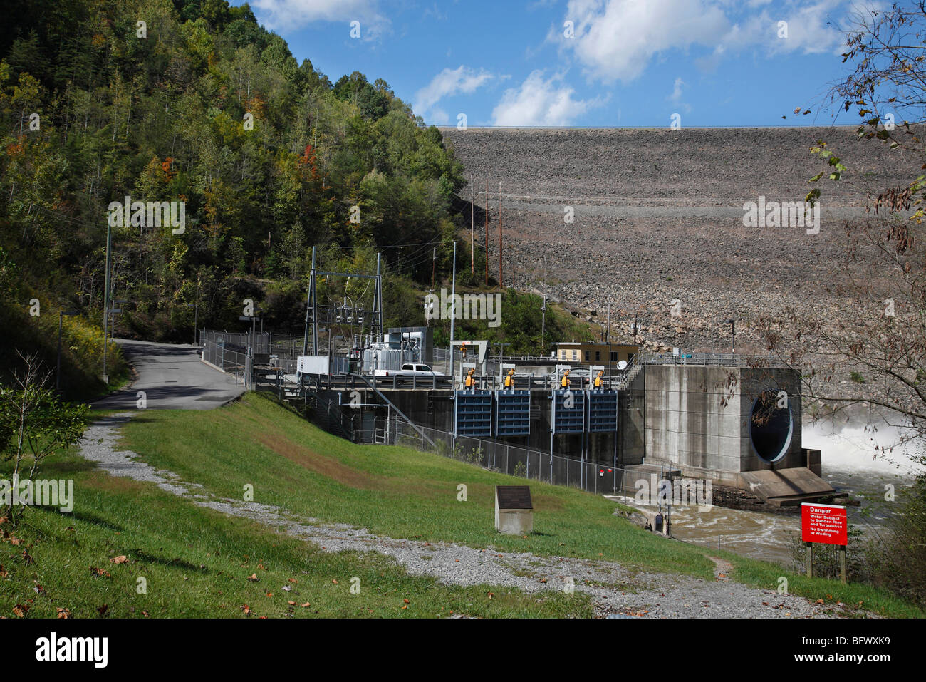 Gauley river Summersville Dam USA West Virginia in USA hi-res Stock Photo