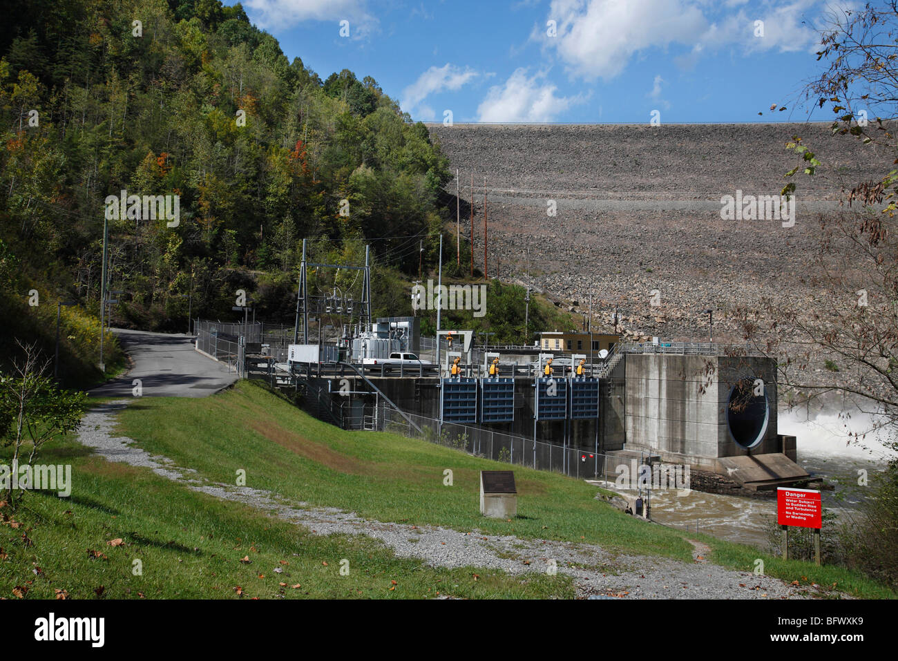 Gauley river Summersville Dam USA West Virginia USA landscape in early