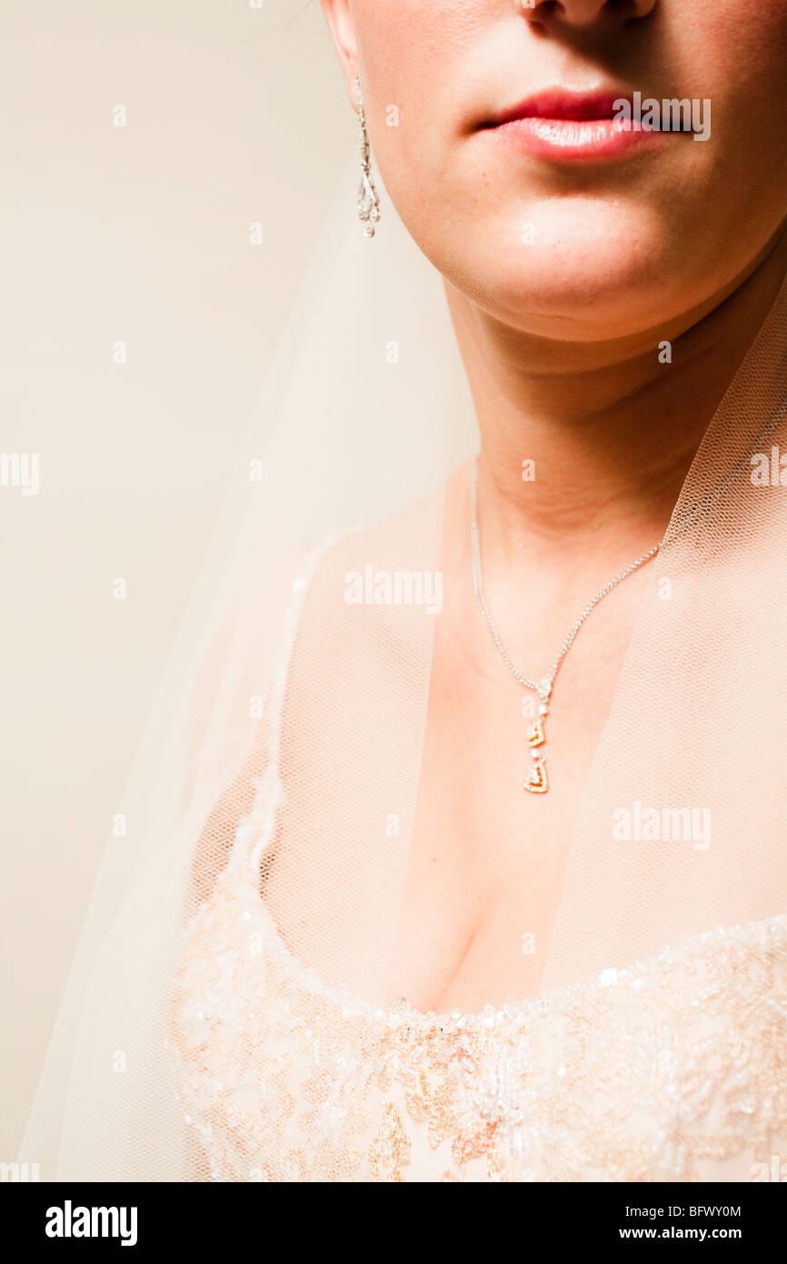 Close up portrait of the bride Stock Photo - Alamy