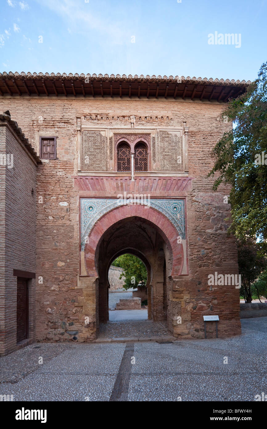 Torre del Vino or Puerta del Vino, Alhambra Palace, Granada, Spain Stock Photo