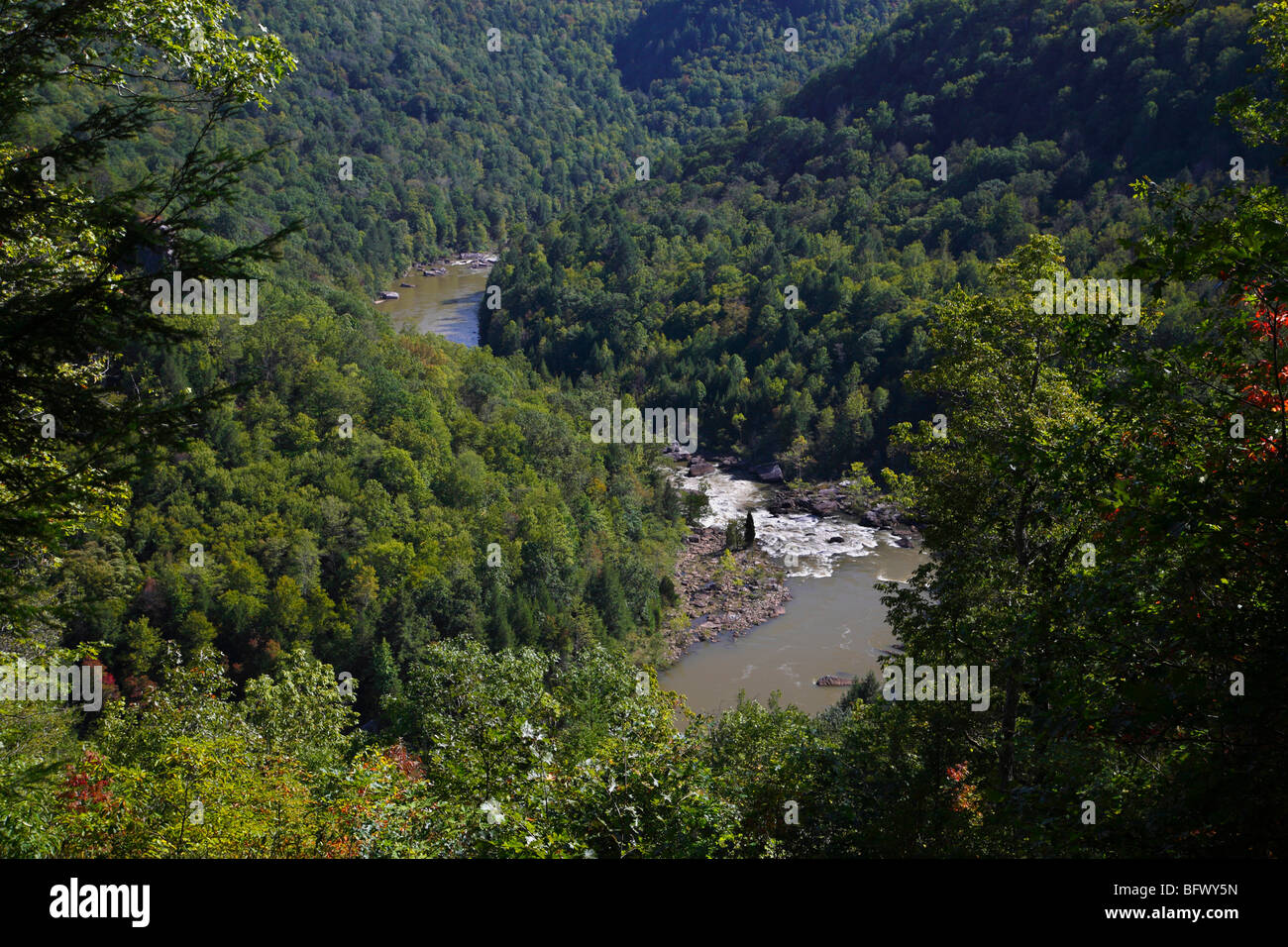 Gauley River and West Virginia mountains in fall landscape Stock Photo Alamy