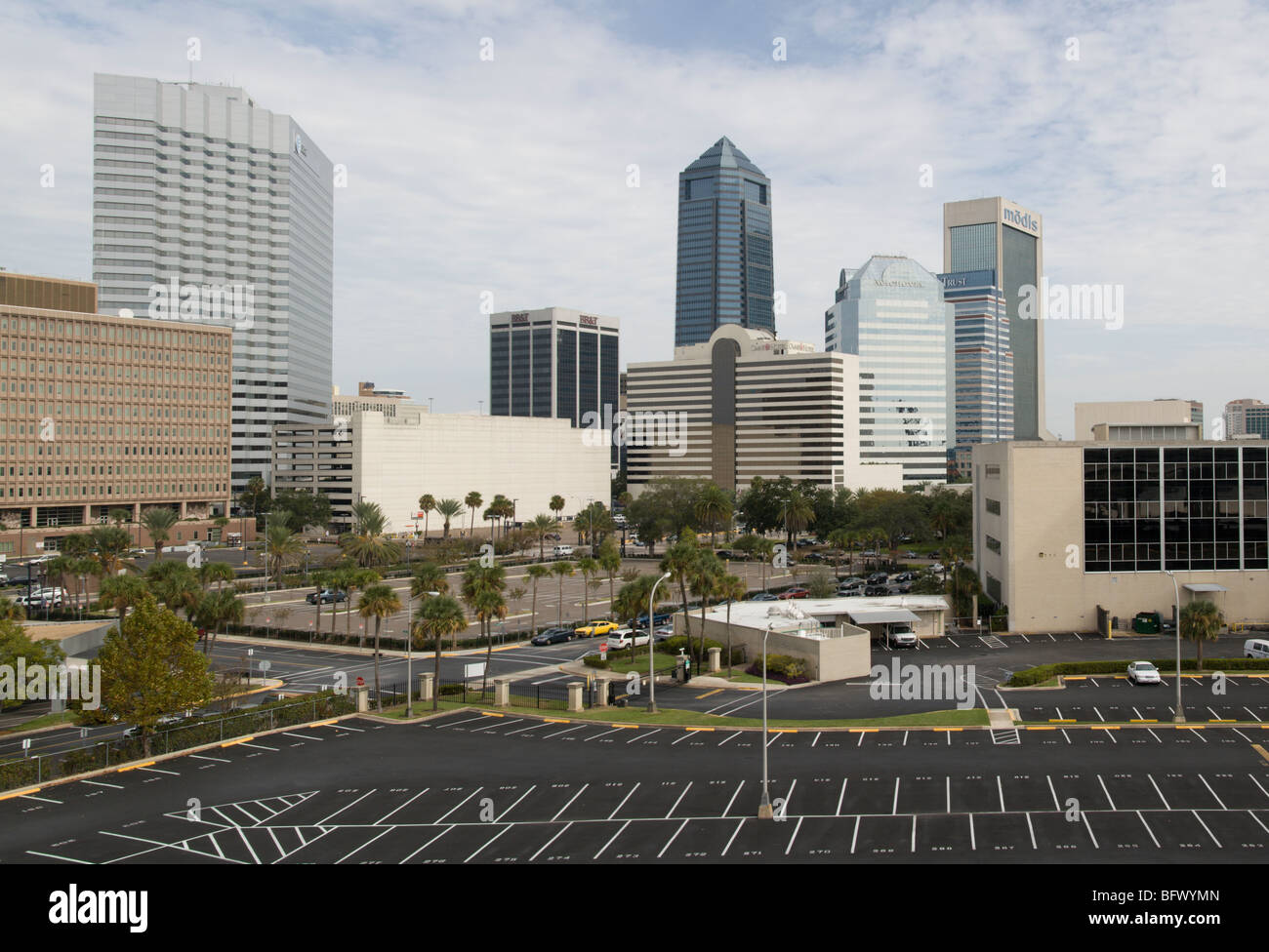 central core of highrise office buildings in downtown Jacksonville, Florida, USA Stock Photo Alamy