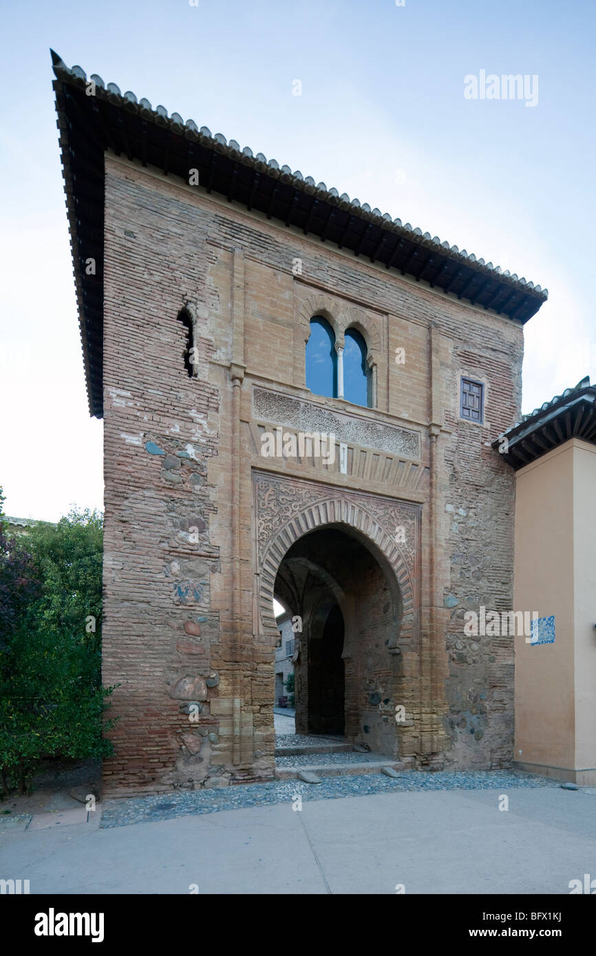 Torre del Vino or Puerta del Vino, Alhambra Palace, Granada, Spain Stock Photo