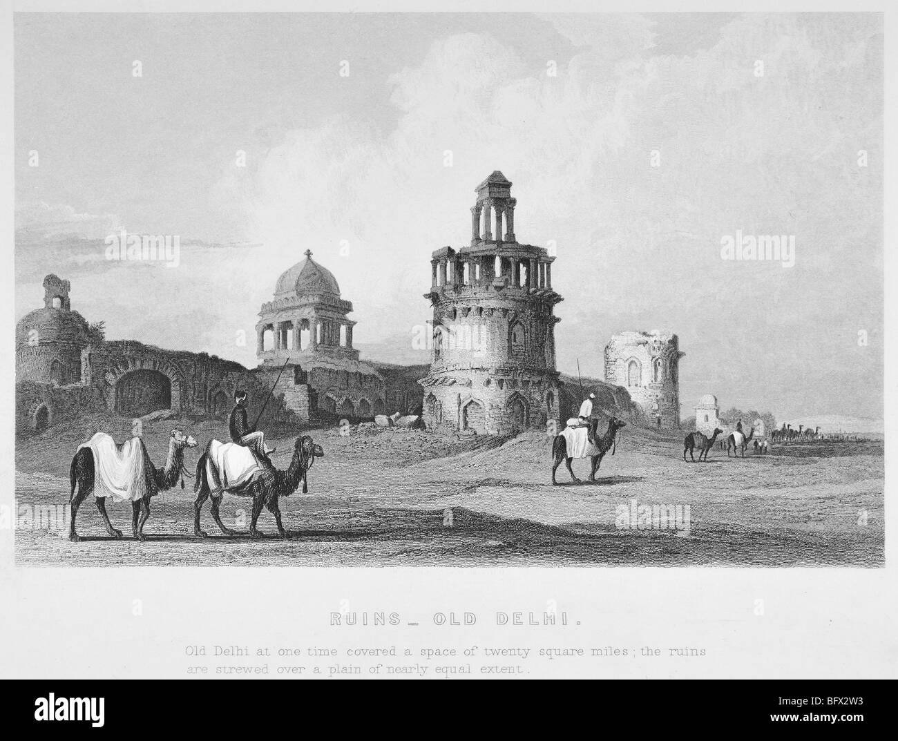 Ruins, Old Delhi Stock Photo