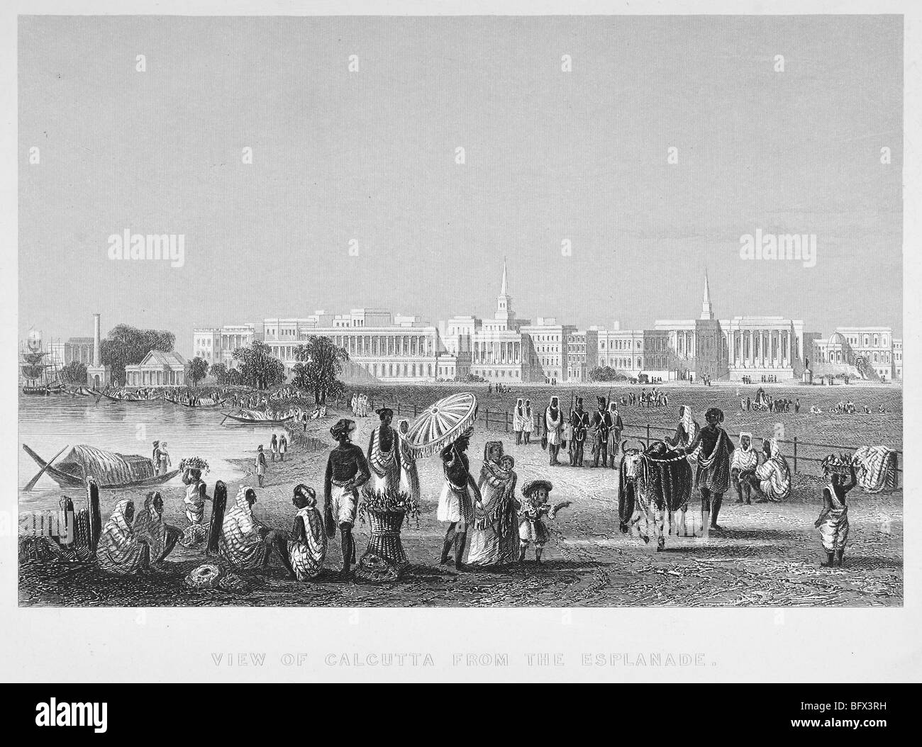 View of Calcutta from the Esplanade Stock Photo