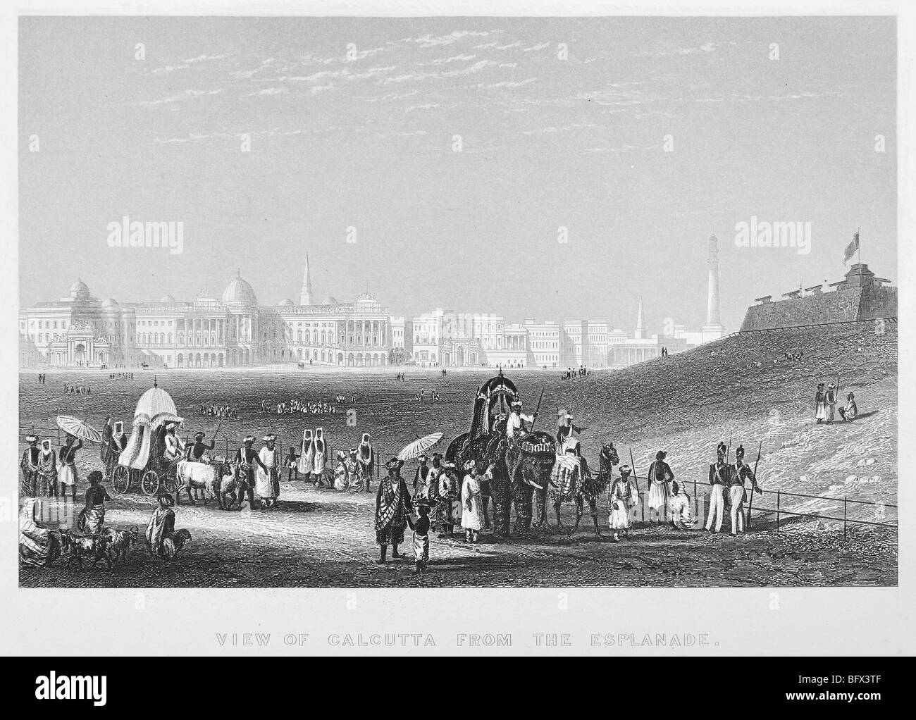 View of Calcutta from the Esplanade Stock Photo