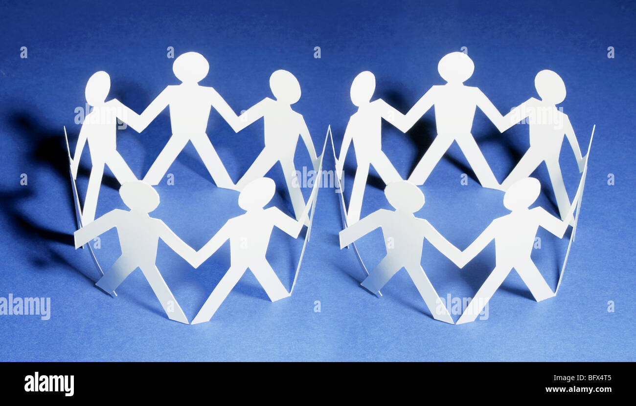 Paper Chain Dolls Stock Photo Alamy