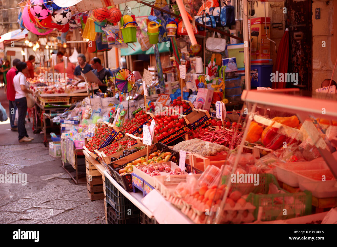 market, food market, palermo, sicily , Palermo, Sicily, markets Stock Photo