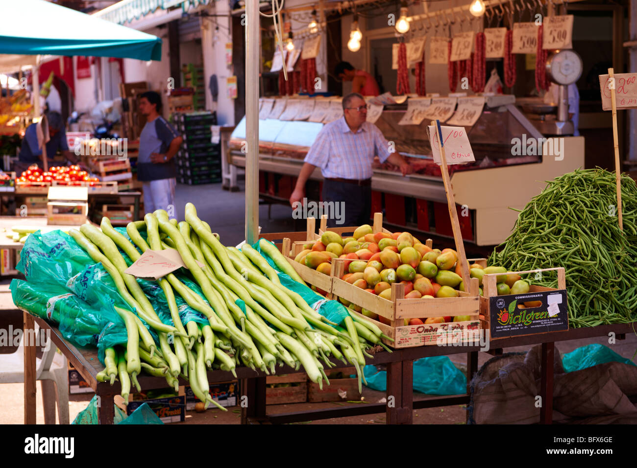 market, food market, palermo, sicily , Palermo, Sicily, markets Stock Photo