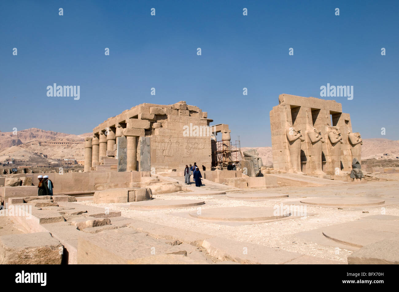 The Ramesseum near Valley of the Kings Luxor Egypt Stock Photo