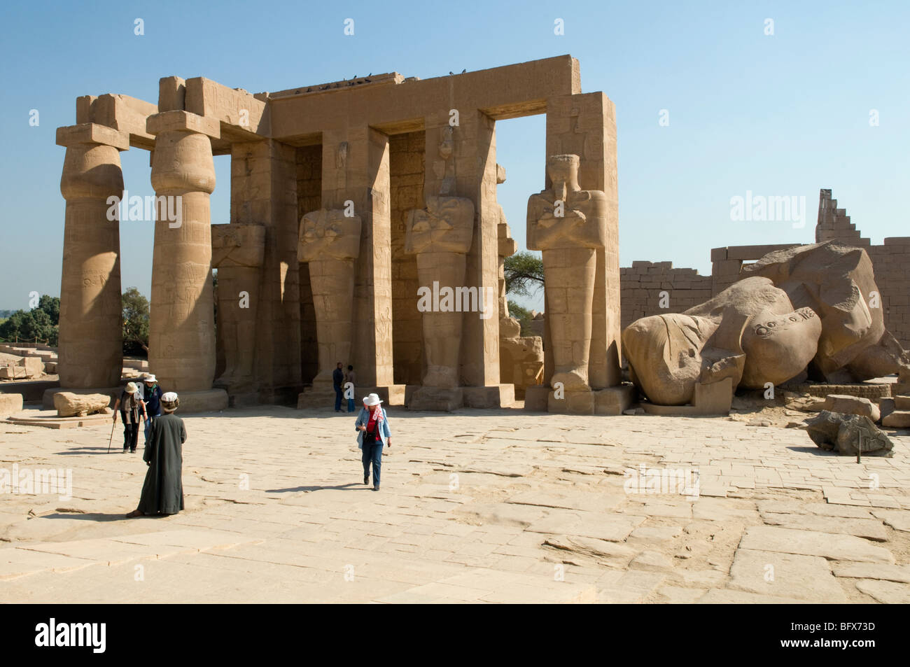The Ramesseum near Valley of the Kings Luxor Egypt Stock Photo