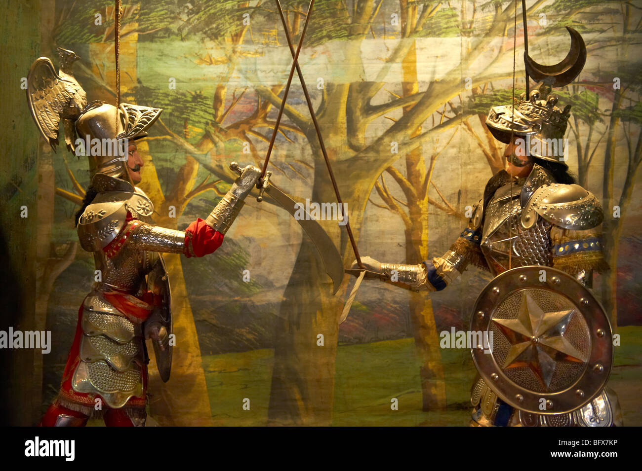 puppet theatre museum, traditional Sicilian puppets, Palermo, Sicily