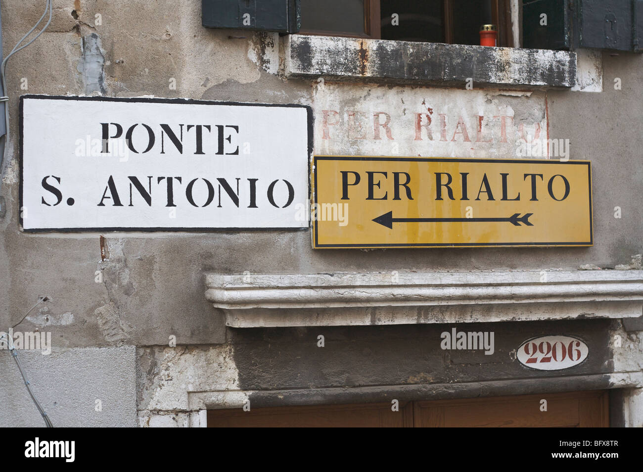 Street signs in Venice, Italy Stock Photo Alamy