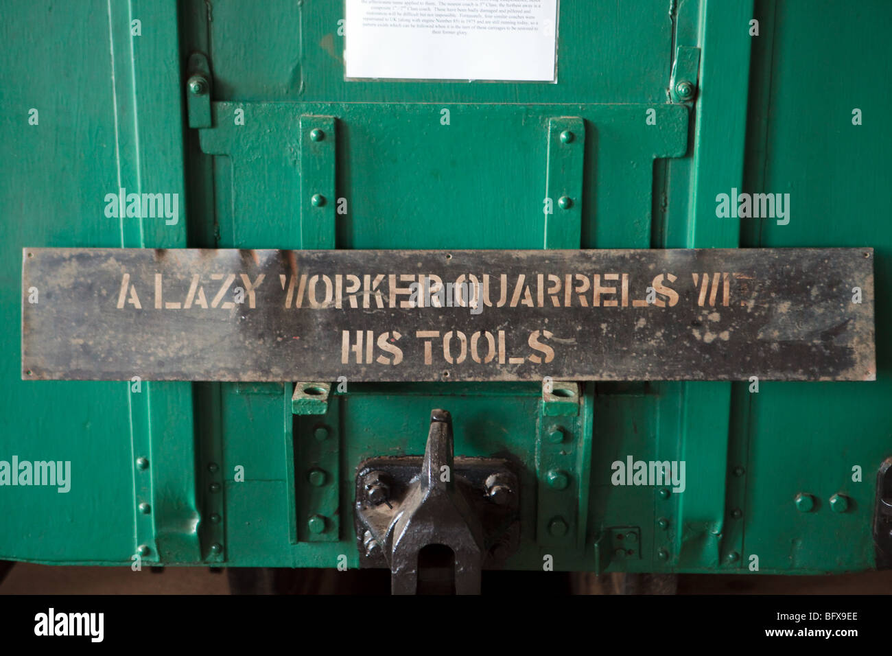 Sign in the National Railway Museum, Freetown, Sierra Leone Stock Photo