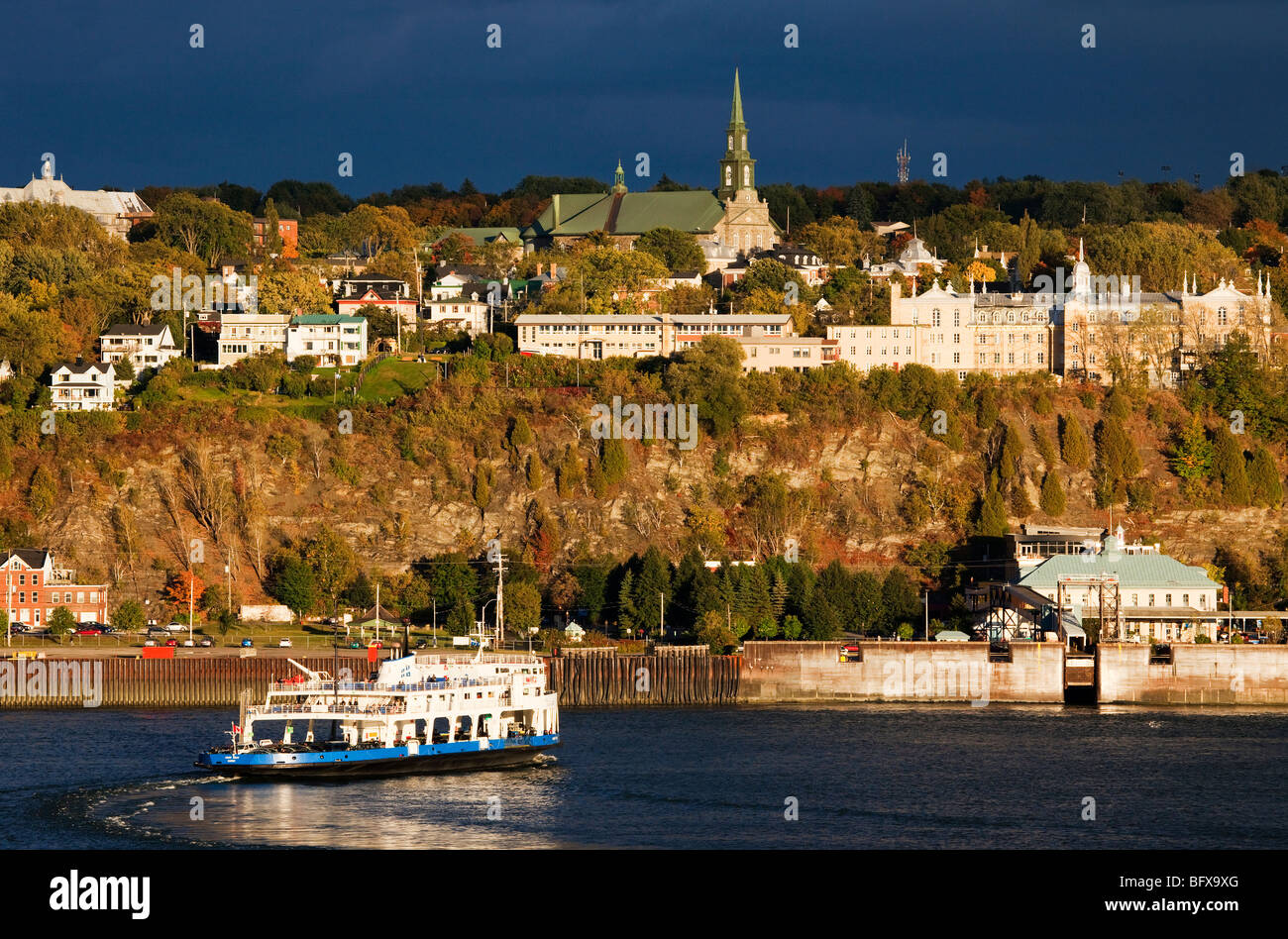 A Ferry Approaching Levis, Quebec, Canada Stock Photo - Alamy
