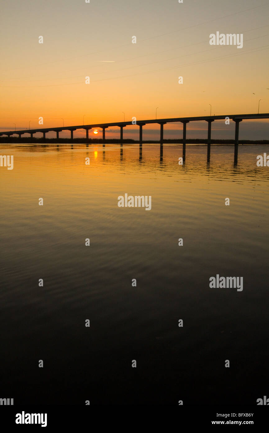 Sunrise on Apalachee Bay Stock Photo