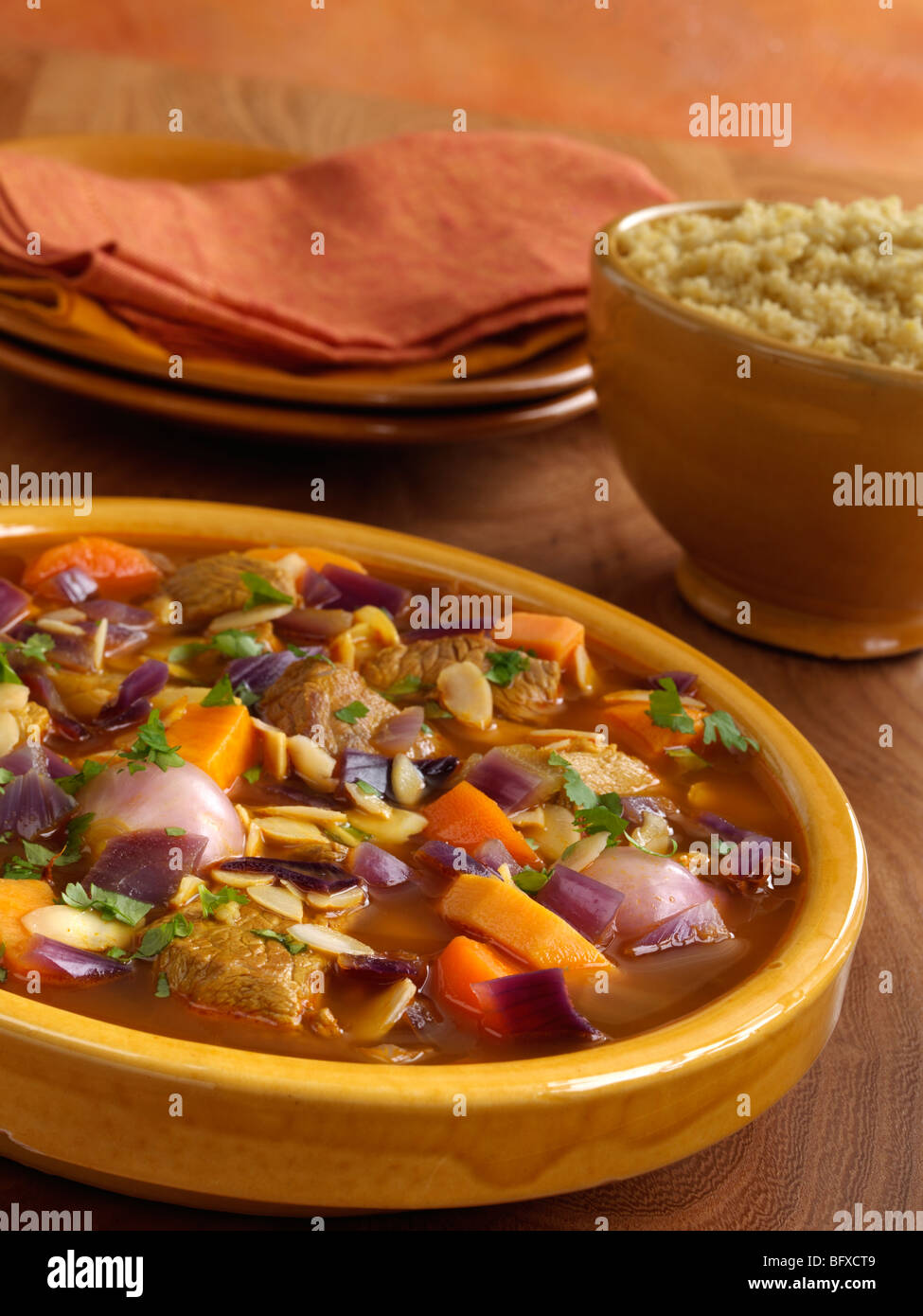 A casserole of lamb tagine Stock Photo Alamy
