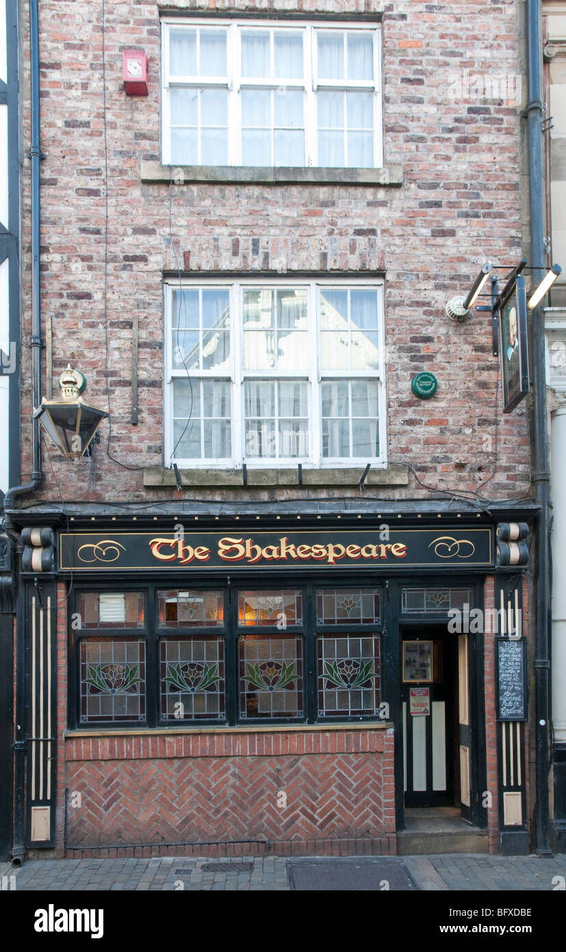 Well known and old Shakespeare pub in Durham, England. Stock Photo