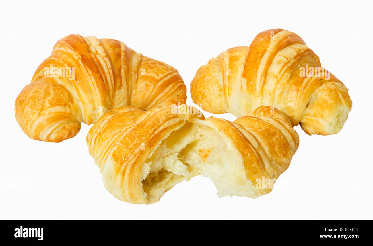 croissant, isolated on white Stock Photo