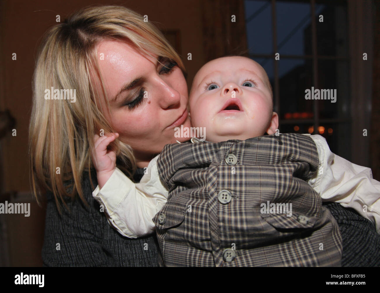 Mother and baby boy Stock Photo