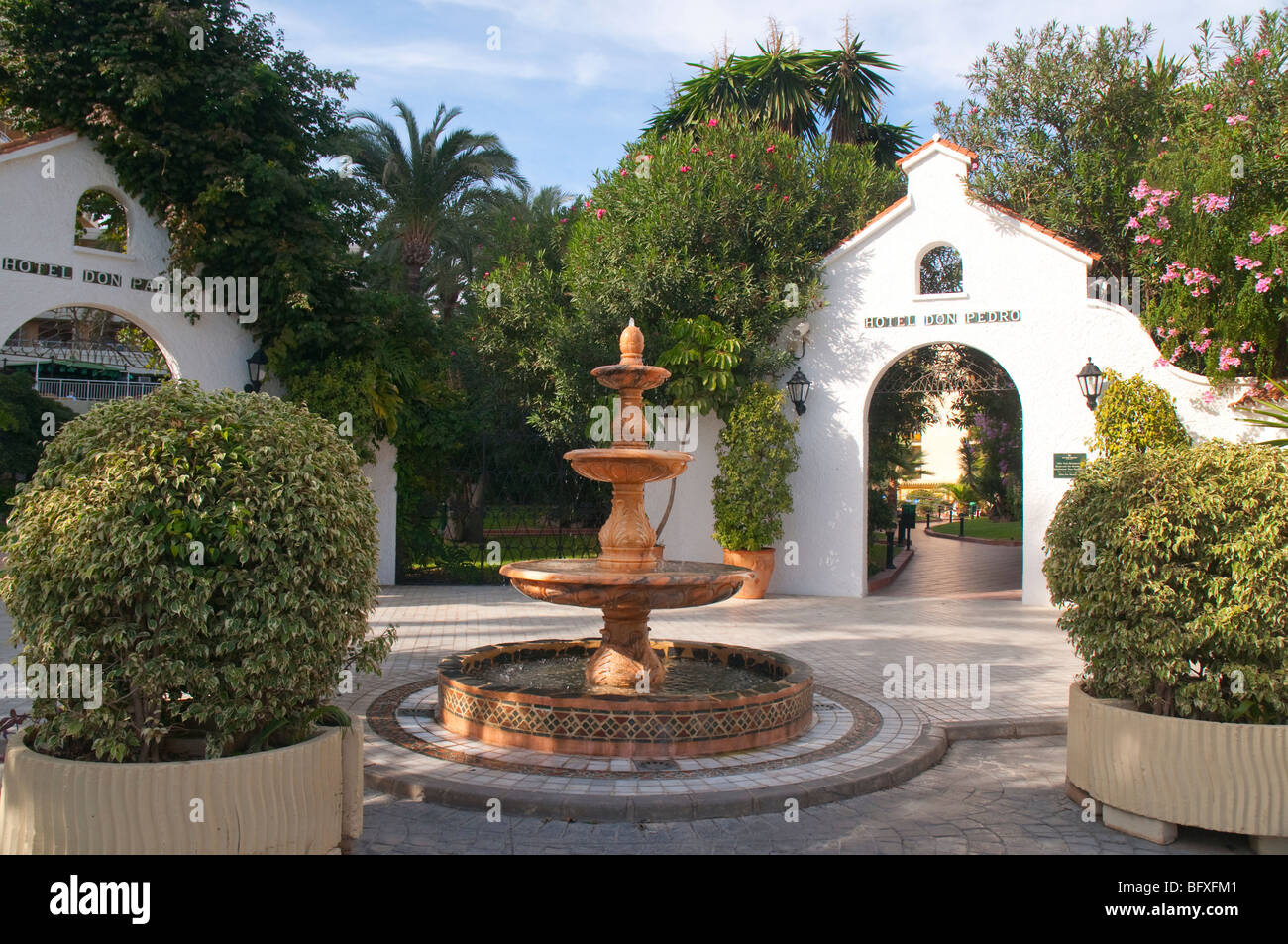 The Entrances To The Hotel Sol Don Pedro And Sol Don Pablo In Torremolinos In Andalucia Southern Spain Europeurope Stock Photo Alamy