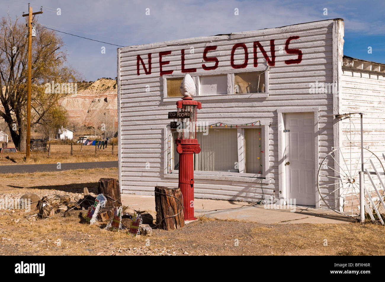 Nelson's gas station, Cannonville, Utah Stock Photo Alamy