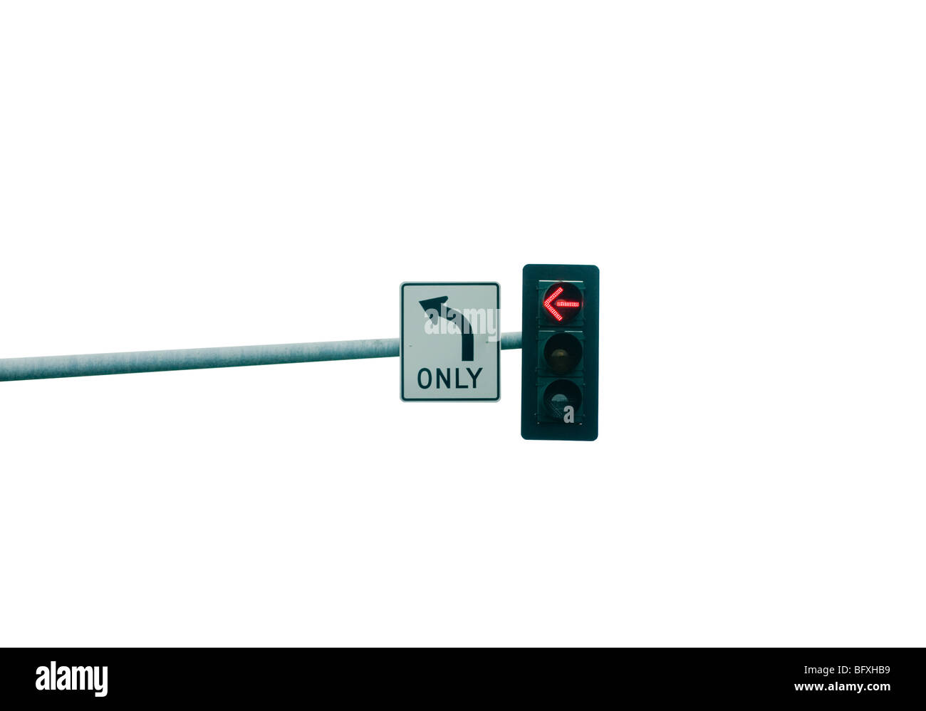 Red Traffic Light Arrow Cut Out Stock Images & Pictures Alamy