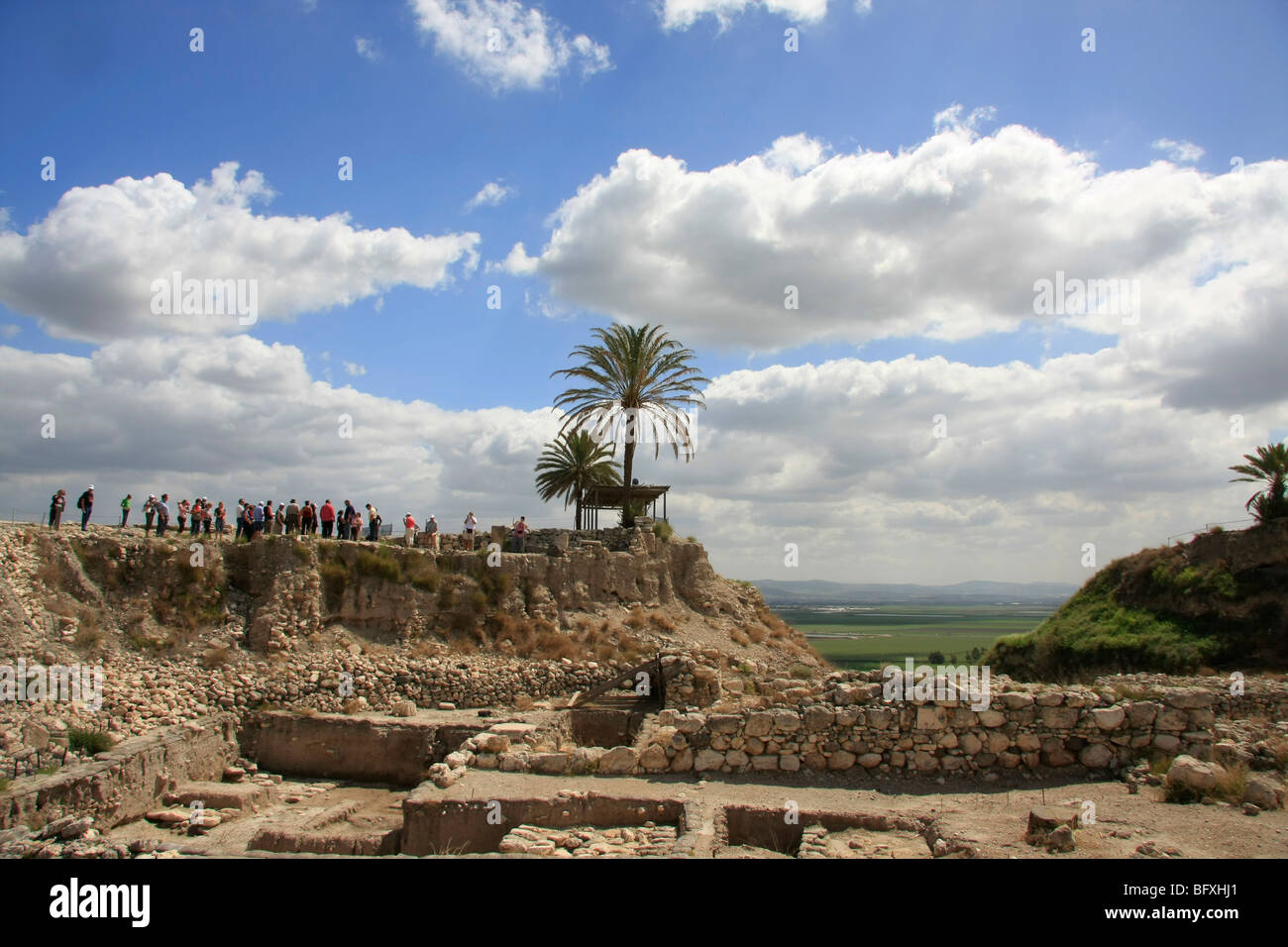 Israel, Jezreel valley. Tel Megiddo, a World Heritage Site Stock Photo