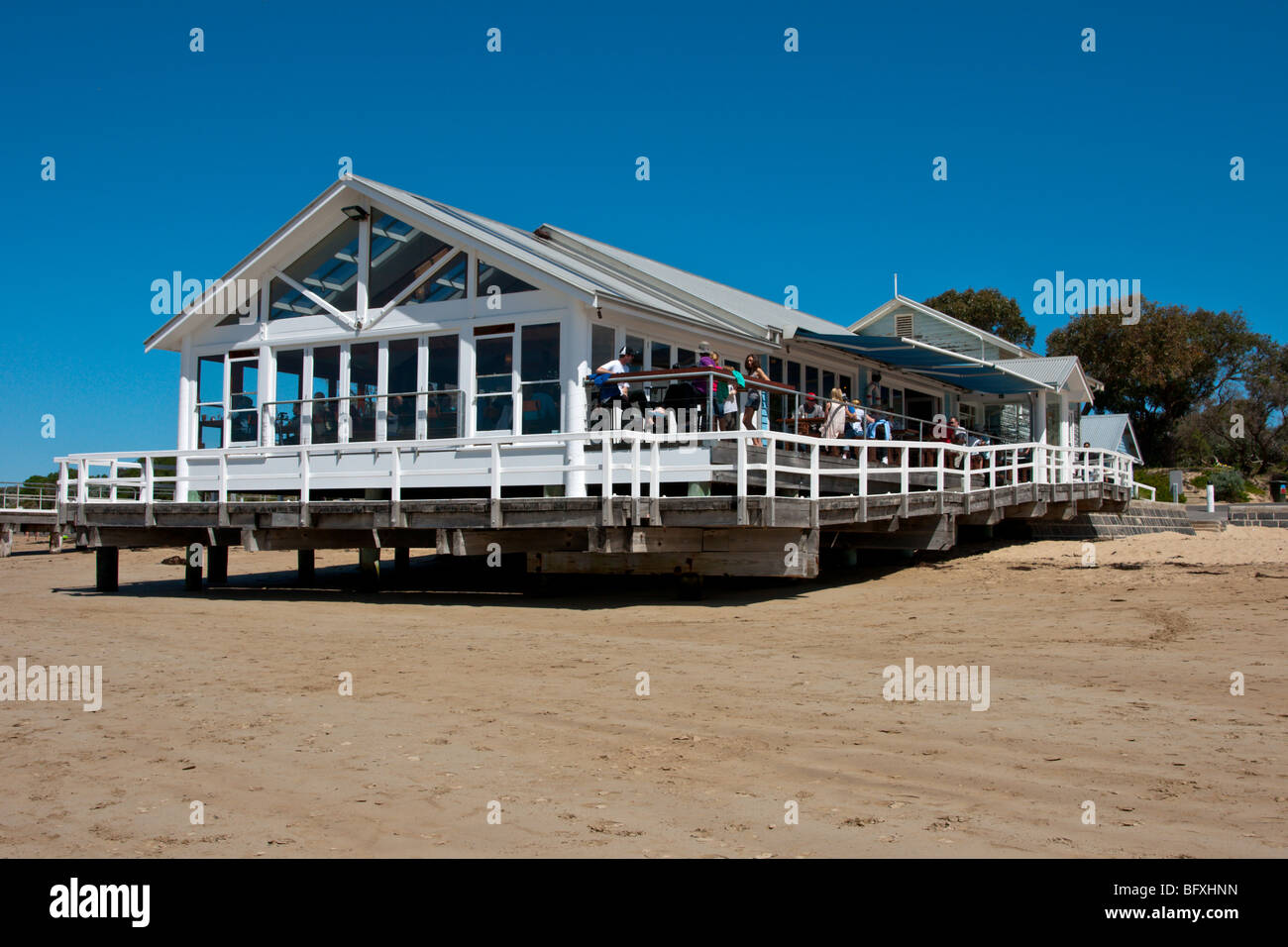 Cafe on beach at Barwon Heads Victoria Australia Stock Photo Alamy