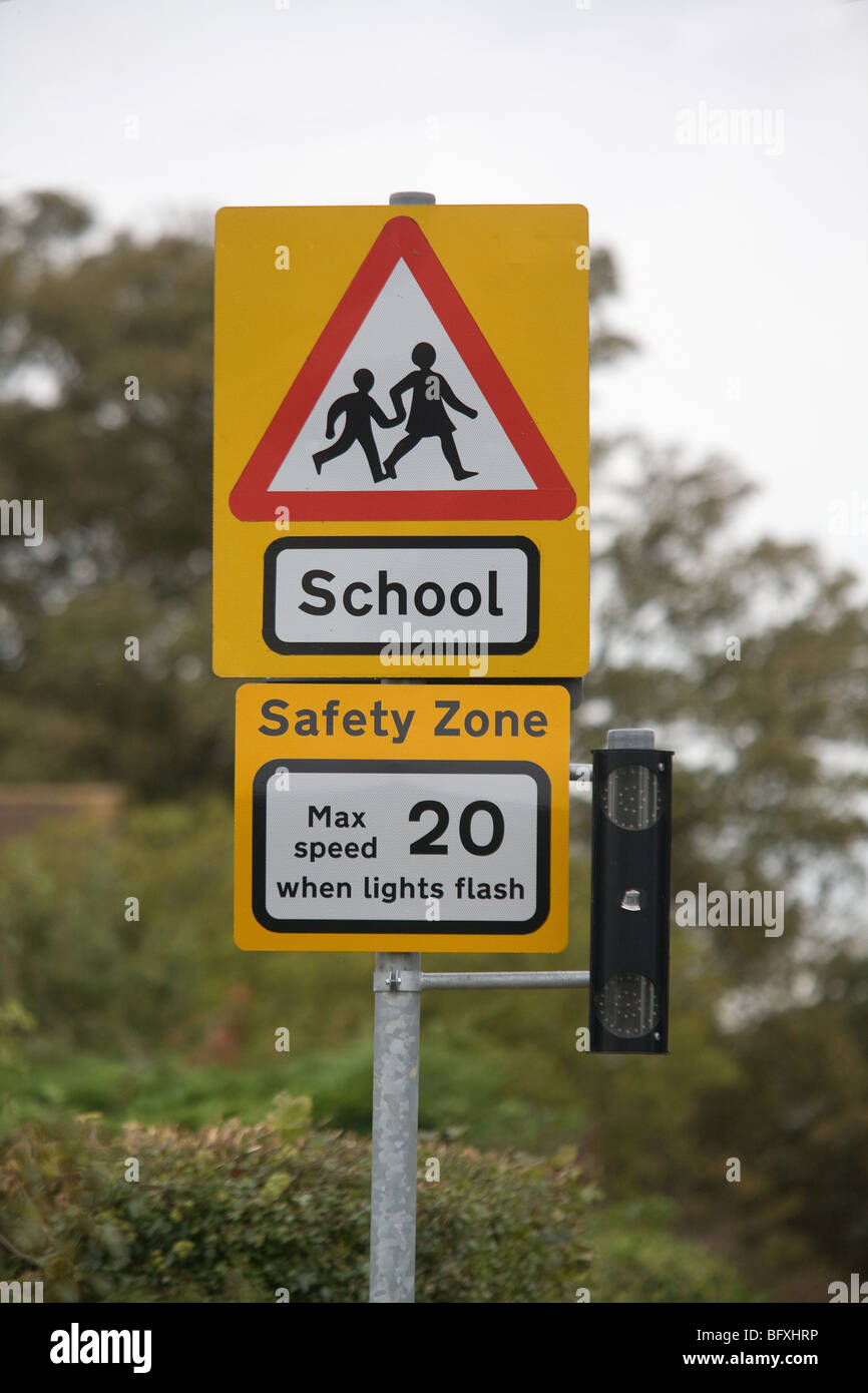 School Safety Zone Sign Stock Photo Alamy