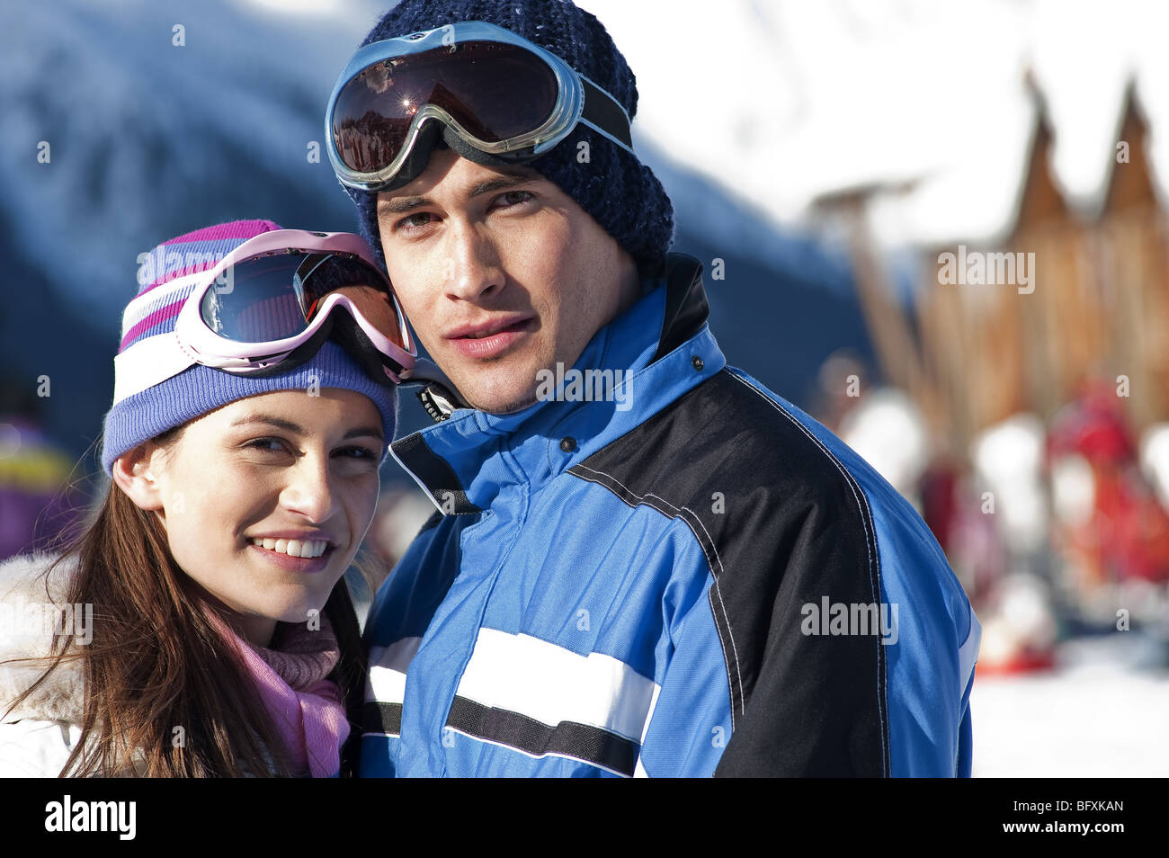 Couple embracing in mountains hi-res stock photography and images - Alamy