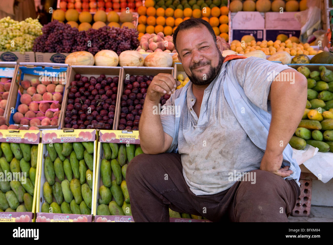 Africa, Egypt, Sharm el Sheik, fruit shop, food Stock Photo