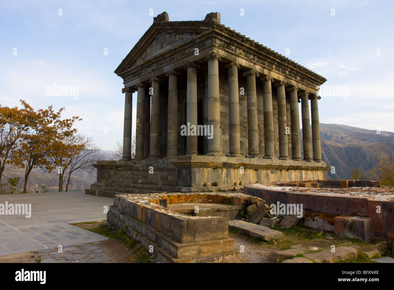 The temple of Garni, Armenia. Stock Photo